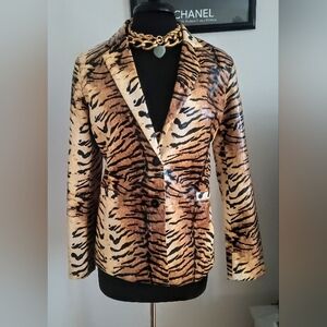 Tiger Print Blazer